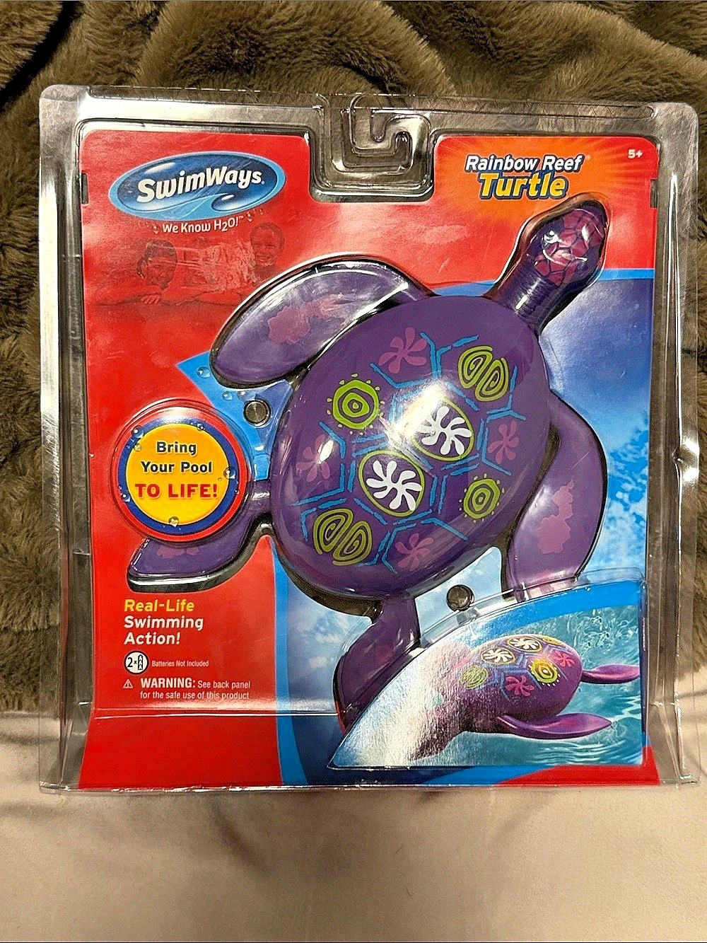 SwimWays Rainbow Reef Turtle Purple Turtle Toy NWT